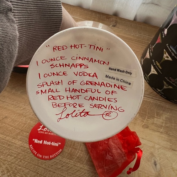 Collectible Red Hot-tini Martini Glass by Lolita - Picture 5 of 8